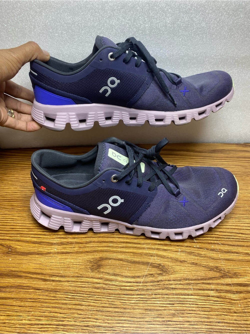 On Cloud X 3 Womens Size 10 Blue Purple Athletic Running Walking Shoes